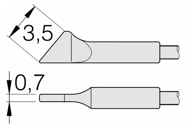 JBC - C105-111 - Löt-/Entlötspitze, klingenförmig, 3,5 x 0,7mm