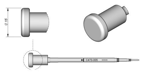 JBC - C470-005 - Lötspitze, rund/flach, Ø 15mm
