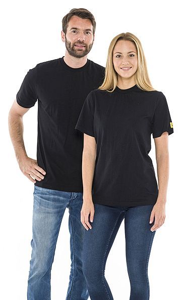 ESD Rundhals T-Shirt, schwarz, 150g/m²