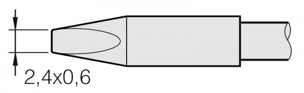 JBC - C245-741 - Lötspitze, meißelförmig, 2,4 x 0,6mm