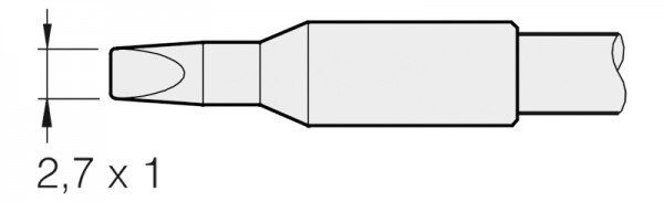 JBC - C245-729 - Lötspitze, meißelförmig, 2,7 x 1mm