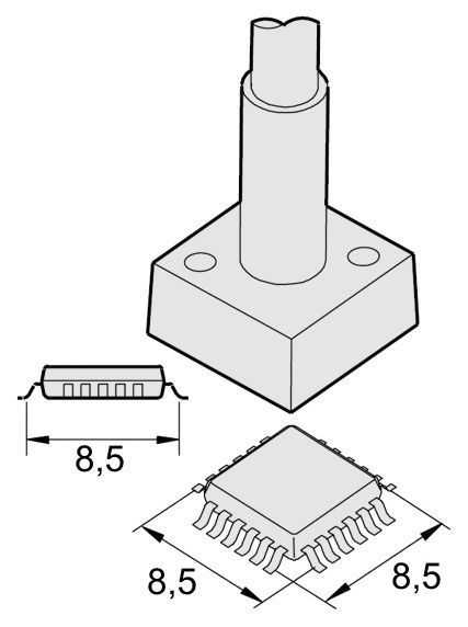 JBC - C245-223 - Entlötspitze für QFP, 8,5 x 8,5mm