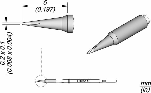 JBC - C105-116 - Löt-/Entlötspitze, meißelförmig, 0,2 x 0,1mm.jpg