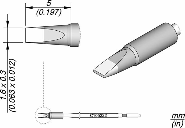 JBC - C105-222 - Löt-/Entlötspitze, meißelförmig, 1,6 x 0,3mm.jpg