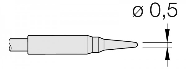 JBC - C105-106 - Löt-/Entlötspitze, konisch gerade, Ø 0,5mm