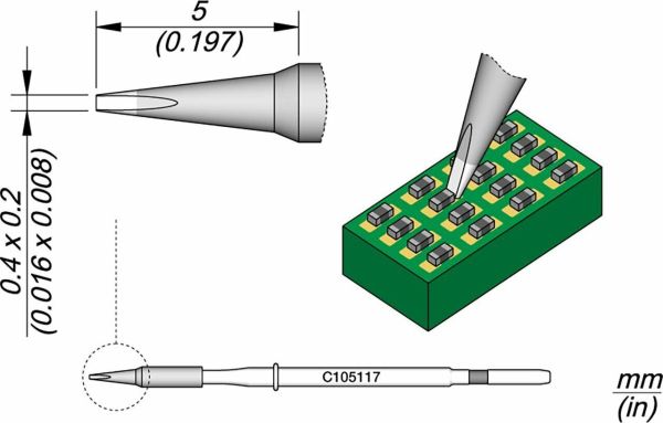 JBC - C105-117 - Löt-/Entlötspitze, meißelförmig, 0,4 x 0,2mm.jpg