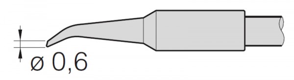 JBC - C245-749 - Spezial-Lötspitze, abgeschrägt, Ø 0,6mm