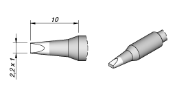JBC - C245-807 - Lötspitze, meißelförmig, 2,2 x 1,0mm