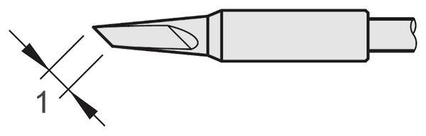 JBC - C105-120 - Löt-/Entlötspitze, messerförmig, 1 x 0,2mm