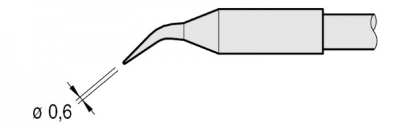 JBC - C245-929 - Lötspitze, gewinkelt, Ø 0,6mm